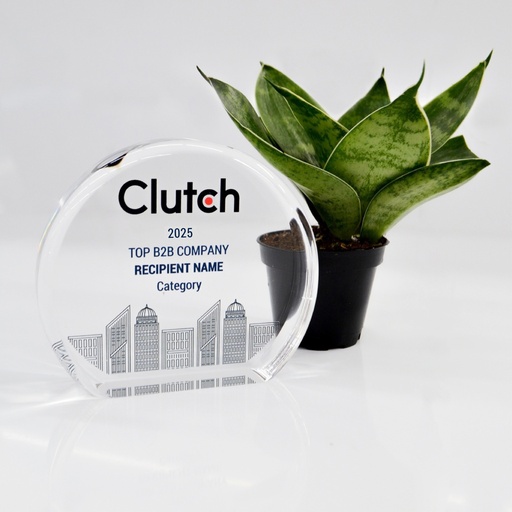 (Clutch) 4" x 3" Clear Round Acrylic